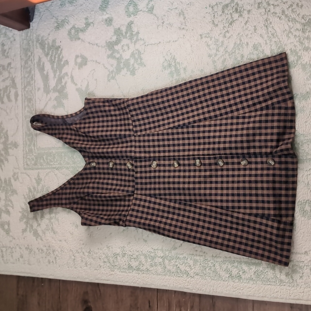 American Eagle Brown Plaid Mini-Dress (M)